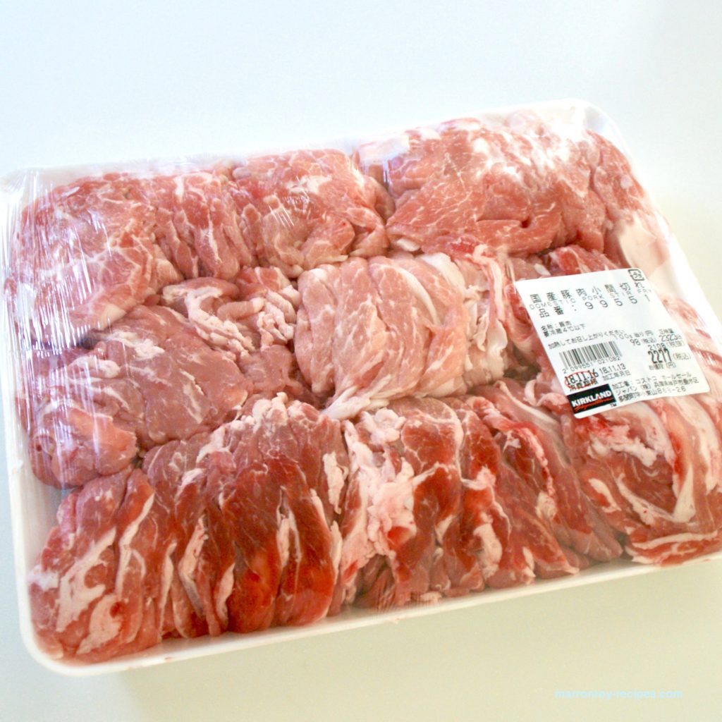 コストコの 国産豚肉小間切れ 買ったことある 安くておいしくて使いやすいお肉です 息子達に残すレシピノート