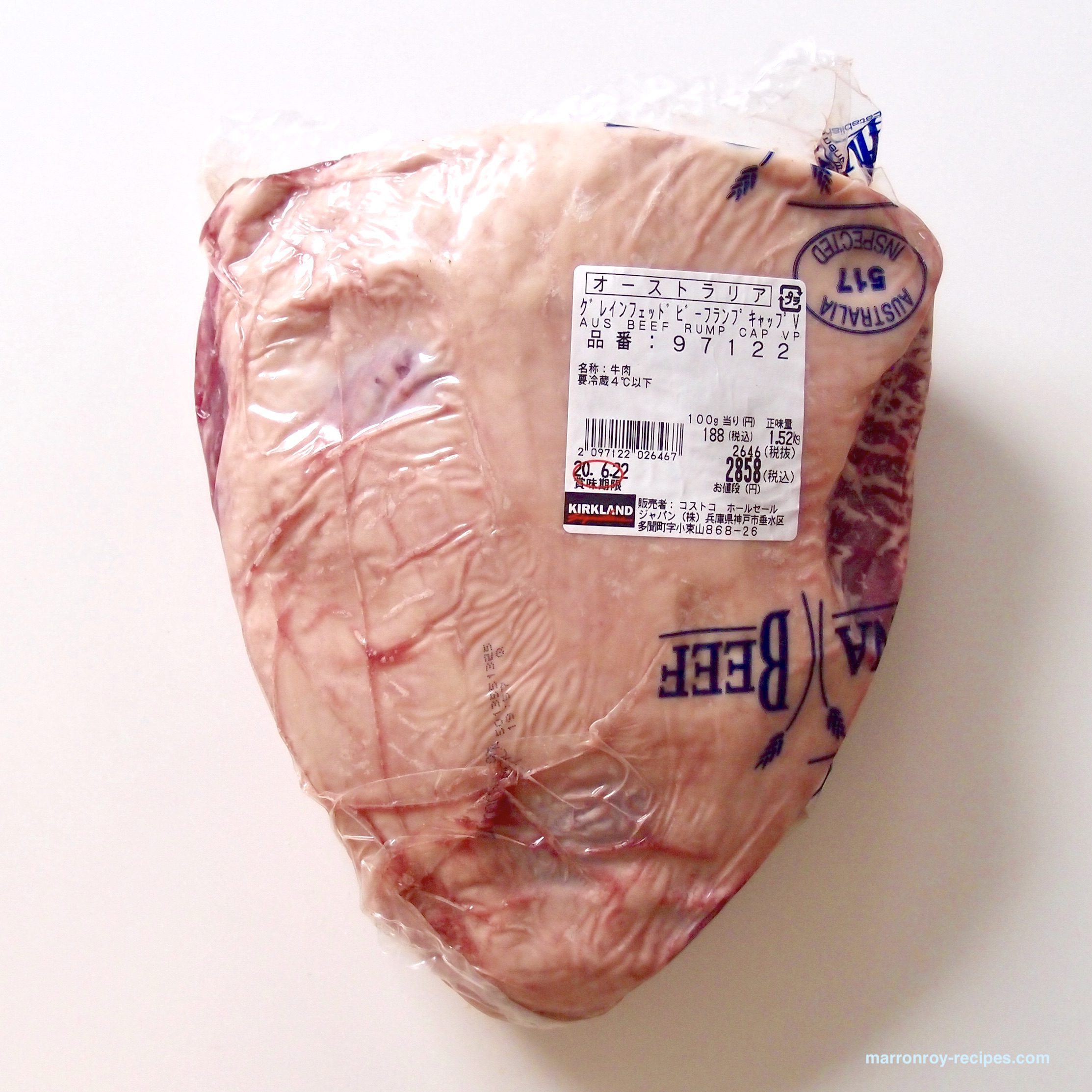 コストコで買ったブロック肉を調理！“オーストラリア産 グレインフェッドビーフ ランプキャップ VP”